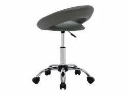 Clicnbuy Silla de trabajo con ruedas cuero sintético