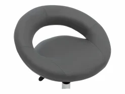 Clicnbuy Silla de trabajo con ruedas cuero sintético