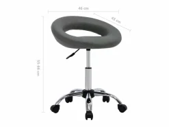 Clicnbuy Silla de trabajo con ruedas cuero sintético
