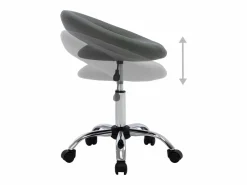 Silla de trabajo con ruedas cuero sintético ES25351