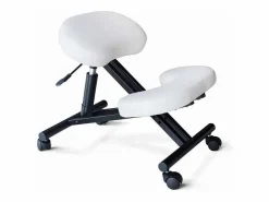 Hot AHD Silla ergonómica de rodillas para oficina modelo sueco metal Balancesteel - Blanco
