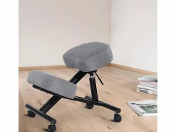 Sale AHD Silla ergonómica de rodillas postural modelo sueco de tejido Balancesteel Lux - Gris