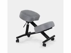 Sale AHD Silla ergonómica de rodillas postural modelo sueco de tejido Balancesteel Lux - Gris