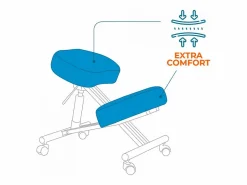 Sale AHD Silla ergonómica de rodillas postural modelo sueco de tejido Balancesteel Lux - Gris