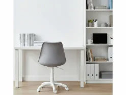 Silla Estudio Oficina Giratoria Luna y Blanco