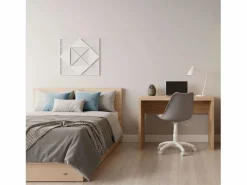 Silla Estudio Oficina Giratoria Luna y Blanco
