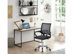 Discount Silla Estudio Oficina Vita Reposabrazos Ruedas Regulable 60x102x60 cm Negro
