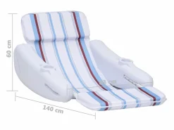 vidaxl Silla Flotante para Piscina 140x83x60 cm Cómoda y Práctica Blanco