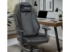 New MAXPODIUM Silla gamer premium con función de masaje, soporta 170 kg – Heavy SMI, Negra Negro
