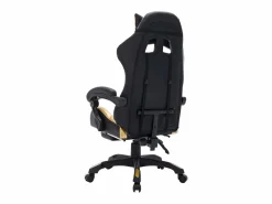 vidaxl Silla gaming con luces LED RGB cuero sintético y negro