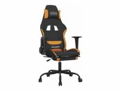 Sale Silla gaming con reposapiés tela y naranja Silla Gaming