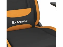Sale Silla gaming con reposapiés tela y naranja Silla Gaming