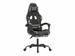 Best Clicnbuy Silla gaming con reposapiés cuero sintético camuflaje Negro