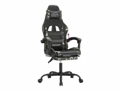 Best Clicnbuy Silla gaming con reposapiés cuero sintético camuflaje Negro