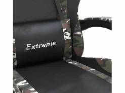 Best Clicnbuy Silla gaming con reposapiés cuero sintético camuflaje Negro