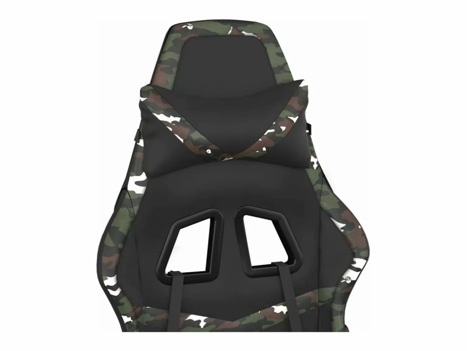 New Clicnbuy Silla gaming con reposapiés cuero sintético camuflaje Negro