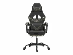 Clicnbuy Silla gaming con reposapiés cuero sintético camuflaje