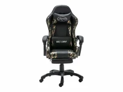 Best Silla gaming con reposapiés cuero sintético y camuflaje Silla Gaming