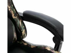 Best Silla gaming con reposapiés cuero sintético y camuflaje Silla Gaming