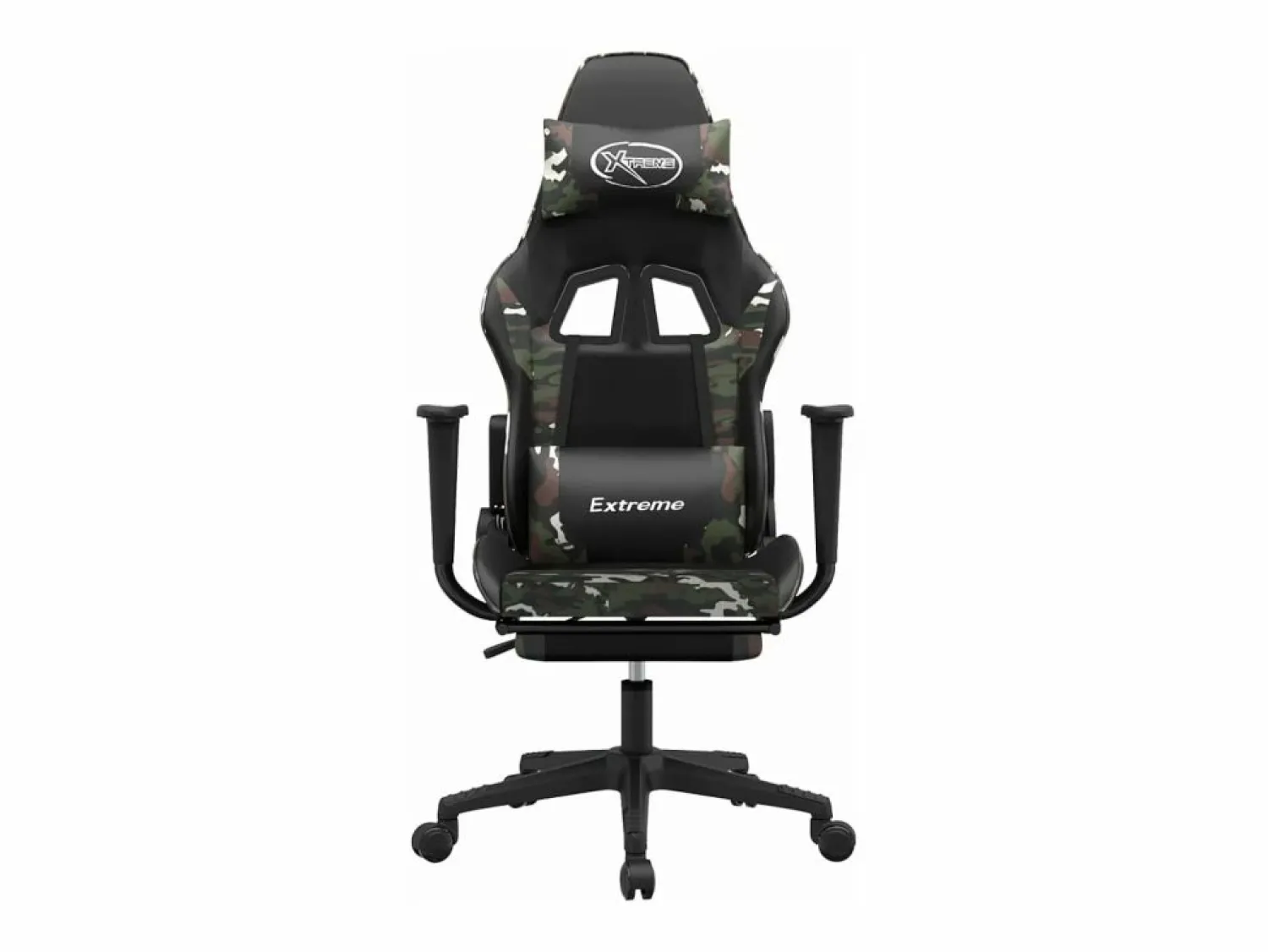 Clicnbuy Silla gaming con reposapiés cuero sintético camuflaje