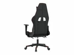 Online Silla gaming con reposapiés cuero sintético rojo tinto Silla Gaming