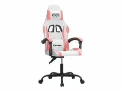 Discount Silla gaming cuero sintético blanco y Silla Gaming