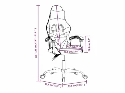 Discount Silla gaming cuero sintético blanco y Silla Gaming
