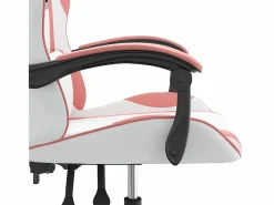 Discount Silla gaming cuero sintético blanco y Silla Gaming