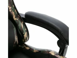 Sale Clicnbuy Silla gaming de cuero sintético y camuflaje Negro