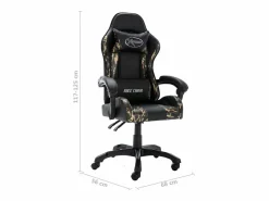 Sale Clicnbuy Silla gaming de cuero sintético y camuflaje Negro