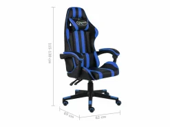 New Silla gaming de cuero sintético negro y Silla Gaming
