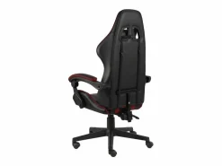 Clicnbuy Silla gaming de cuero sintético negro y tinto Rojo