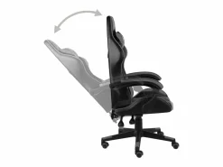 Outlet Clicnbuy Silla gaming de cuero sintético negro y Gris