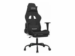 Clicnbuy Silla gaming de masaje con reposapiés tela