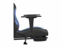 Silla gaming de masaje con reposapiés tela negro y Silla Gaming