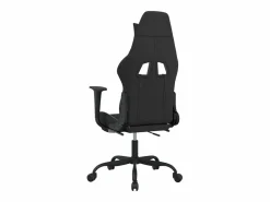 Best Clicnbuy Silla gaming de masaje con reposapiés tela negro y Blanco