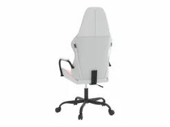 New Silla gaming de masaje cuero sintético blanco y Silla Gaming