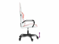 New Silla gaming de masaje cuero sintético blanco y Silla Gaming