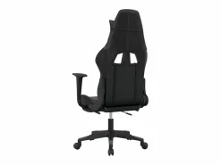 Sale vidaxl Silla gaming de masaje y reposapiés cuero sintético negro Gris
