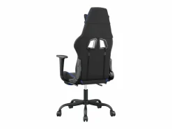 Clicnbuy Silla gaming de masaje y reposapiés cuero sintético negro