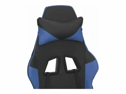 Clicnbuy Silla gaming de masaje y reposapiés cuero sintético negro