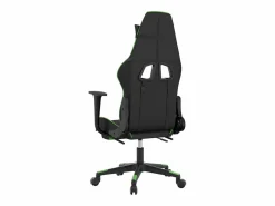 Discount Silla gaming de masaje y reposapiés cuero sintético negro Silla Gaming