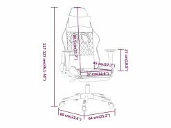 vidaxl Silla gaming de masaje y reposapiés cuero sintético negro Verde