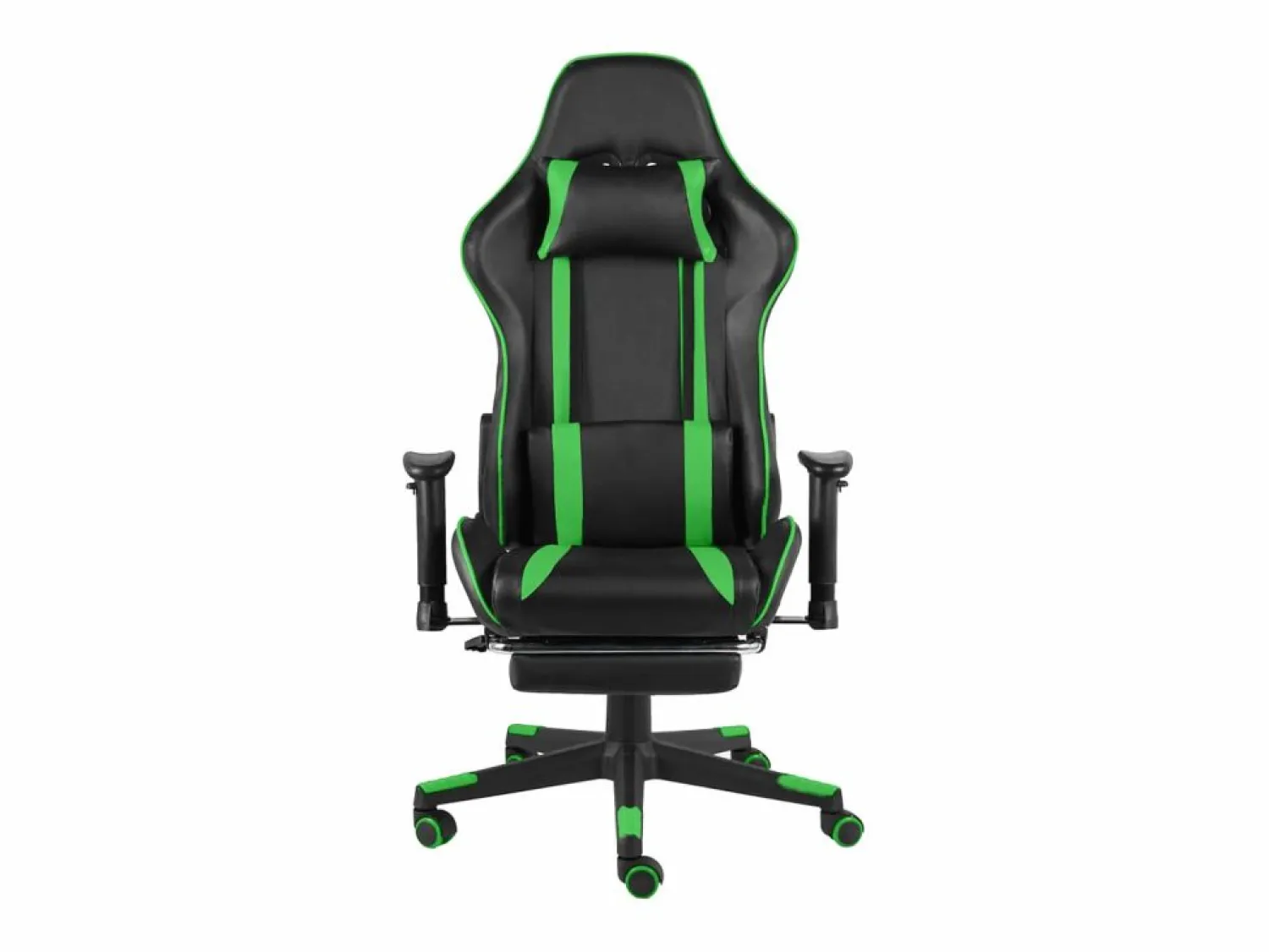 Online vidaxl Silla gaming giratoria con reposapiés PVC Verde