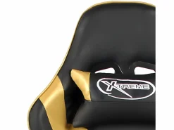 Clearance Silla gaming giratoria con reposapiés PVC Silla Gaming