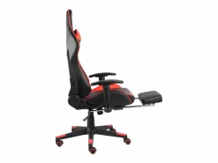 vidaxl Silla gaming giratoria con reposapiés PVC