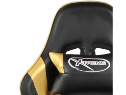 Online vidaxl Silla gaming giratoria PVC Dorado