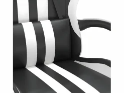 New Silla gaming giratoria reposapiés cuero sintético negro Silla Gaming