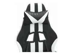 New Silla gaming giratoria reposapiés cuero sintético negro Silla Gaming