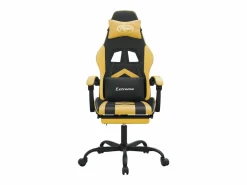 Best Silla gaming giratoria reposapiés cuero sintético negro Silla Gaming